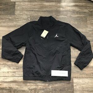 AUTHENTIC NIKE AIR JORDAN ESSENTIALS WOVEN F/Z JACKET  FN4537-010 - MEDIUM